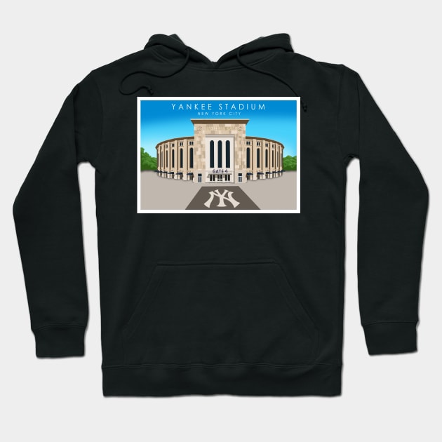 Yankee Stadium Hoodie by Omega Art